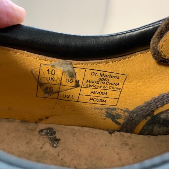 Doc Dr. Martens 5 Eye Padded Collar Oxford Gouche Crazy Horse US 11 - Picture 7 of 8